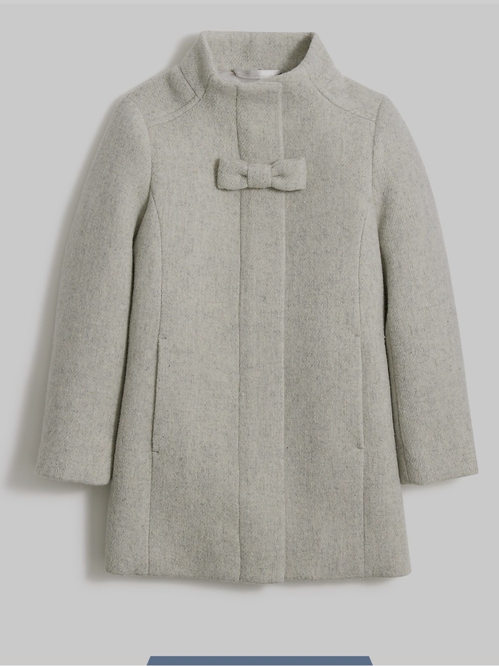 Crewcuts wool-blend bow coat